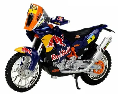 Bburago KTM 450 Red Bull Dakar Rally Model Motorbike Blue 1:18 Scale 18-51071  • $32.36