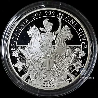 2023 Britannia Silver Proof 5 Oz UK Coin .999 With OGP Box & COA - Only 420! • $979.79