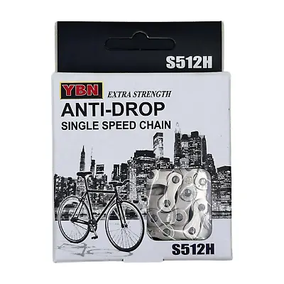 YBN Anti-Drop Singlespeed Chain (1/8 ) —AUS STOCK— S512H Bike Bicycle Silver • $28.99