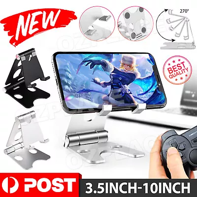 Universal Folding Aluminum Tablet Mount Holder Stand For IPad IPhone Samsung • $8.45