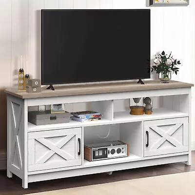 TV Stand With Power Outlet For Up To 65  TVs Entertainment Center Media Console • $129.99