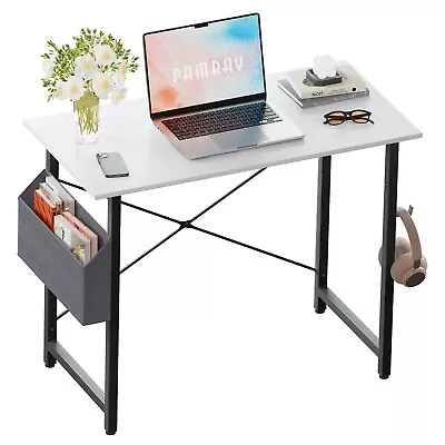 PAMRAY 80CM Computer Desk For Small Spaces With Storage Bag Home Office Desk • $49.99