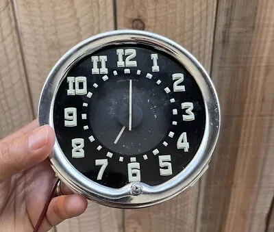 $175 • Buy Vintage Accessorie Dash Electric Glo-Dial Style Car Metal Glass 5 Inch USA Clock