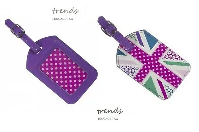 Trendz Union Jack Luggage Tag With Metal Buckle Holiday Travel Suitcase Label • £2.99