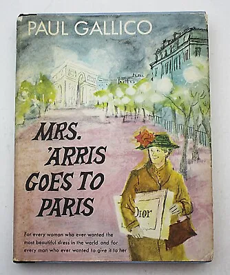 1958 Mrs Arris Goes To Paris FIRST EDITION Dust Jacket Dior Paul Gallico Book • $293.57