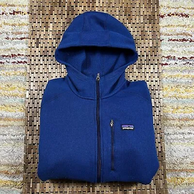 Patagonia Better Sweater Hoodie Hoody Blue Fleece Jacket Men’s Size Large L • $124.95