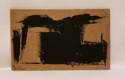 No.54 Original Abstract Minimal Painting On Recycled Cardboard By K.A.DavisArt • $20