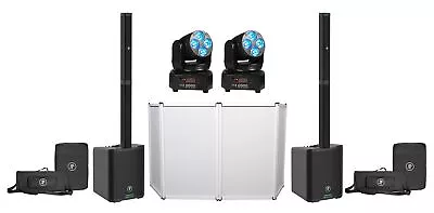 2) Mackie SRM-Flex Line Array DJ PA Speakers W/Subs+Facade+2) Moving Head Lights • $1799.98