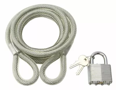 New! Absolute Original Bicycle Cable Lock 10mm X 72 In Clear. • $23.99