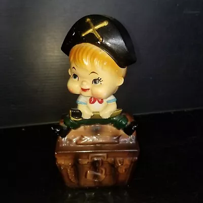 Vintage Anthropomorphic Pirate Boy Bank Bobblehead Made In Japan Kitsch Decor • $34.50