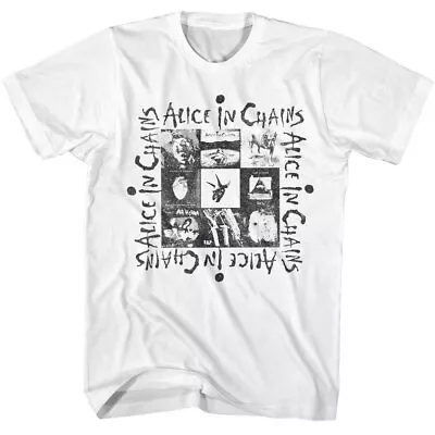 Alice In Chains Repeat Squared 9 Albums B & W Men's T Shirt Rock Band Tour Merch • $43.02