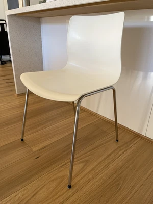 $25 • Buy Ikea White Dining Chair With Metal Legs X 6