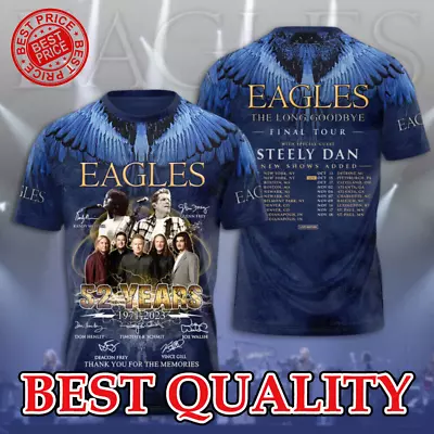 The Eagles The Long Goodbye Final Tour 3D AOP T-Shirt Thank You For The Memories • $23.99