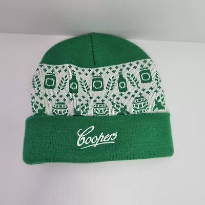 Rare Coopers Sparkling Ale Beer Beanie Green & White NWOT • $21.25