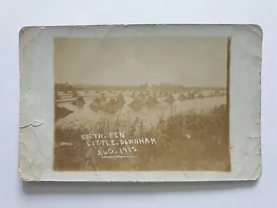 Flooding In North Fen Little Downham Cambridgeshire August 1912 Old Postcard • £15