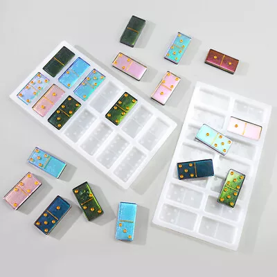 £4.89 • Buy 2Pcs Dominoes Silicone Resin Casting Mold Game Toy Making Epoxy Mould Craft DIY