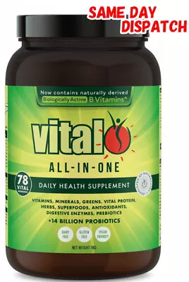 VITAL GREENS ALL IN ONE 1KG 78 Ingredients Powerful Antioxidants Probiotics • $98.21