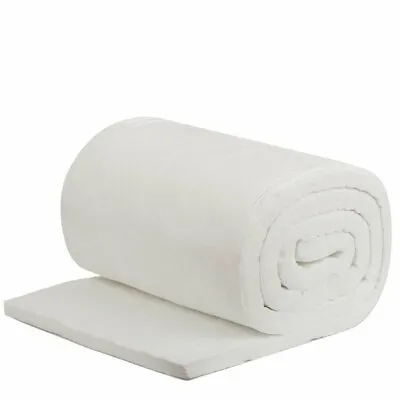 Ceramic Silicate Fiber Blanket Insulation High Temperature Fireproof Mat Pad • £16.99