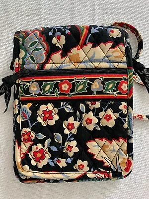 VERA BRADLEY Retired Versailles Floral Black Blue Crossbody Handbag • $15