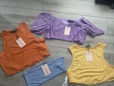 MISSGUIDED Size 14 Clothes Bundle RRP £83 Summer Holiday Woman’s Tops NEW • £8.49
