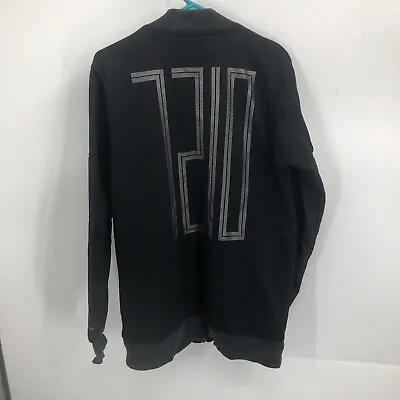 7210 Jordan Men’s Black Jacket Pho Leather Sleeves Size Medium • $85