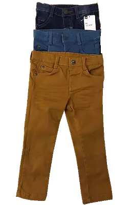 £2.50 • Buy Boys HEMA Summer Cotton 3 Color Trousers Pants For Toddlers 2M- 5Y