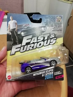 Fast Furious 2002 Mitsubishi Eclipse GT Spyder Mattel  1:55 # 18 • $135