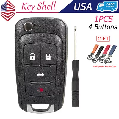 Remote Flip Car Key Fob Cover Case Shell For Chevy Camaro Cruze Impala Equinox • $7.79