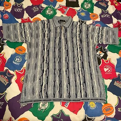 Vintage Coogi Australia Basics Knitted Sweater Zip Up Polo • $200