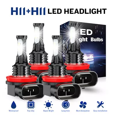 4PC LED Headlight Bulbs High&Low Beam Combo Kit 6500K For Chevy Malibu 2004-2012 • $27.99