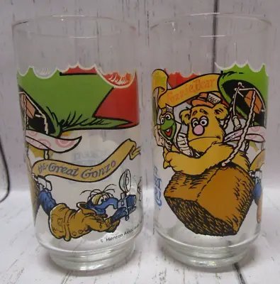 1981 McDonalds The Great Muppet Caper Lot Of 2 Fozzie And Gonzo Glasses • $19.95