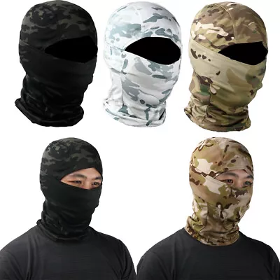 Camo Ninja Balaclava Hood Military Tactical Helmet Liner Gear Full Face Mask Hat • $8.99