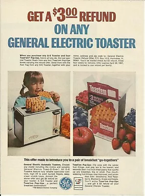 1967 GE General Electric Toaster Toast'em Vintage Print Ad 60's Advertisement • $8.98