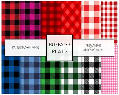 $3.05 • Buy Buffalo Plaid Pattern HTV Siser & Adhesive Craft Vinyl Oracal FREE SHIPPING $20+