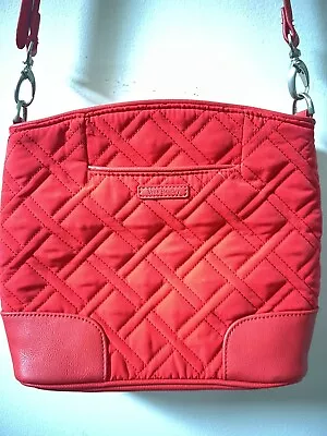 Vera Bradley Crossbody Quilted Bag With Adjustable Strap Canyon Sunset Red • $19.95