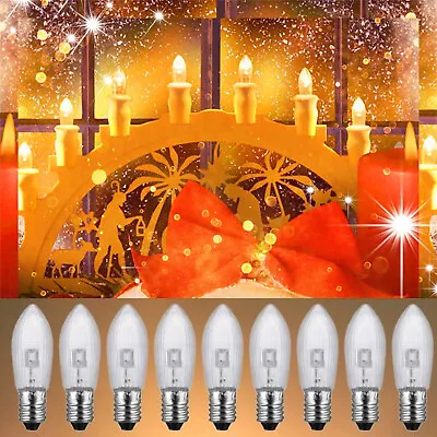 10x Candle Arch Bridge Bulb Christmas Lamp Spare E10 LED Screw Light 9V - 34V AC • £6.97