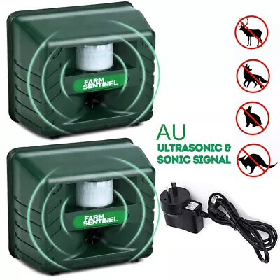 Ultrasonic Motion Sensor Cat Repellent Scarer Deterrent Rat Dog Fox Pest Animal • $32.89