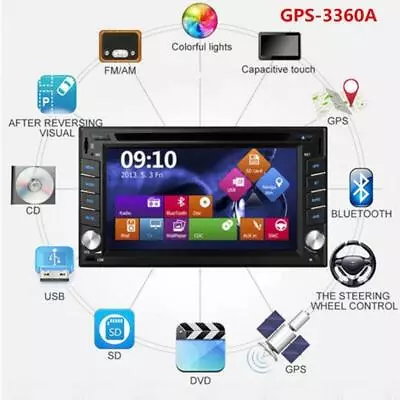 Auto GPS Navigation 2Din HD Car Stereo DVD CD Player BT Radio IPod • $161.70