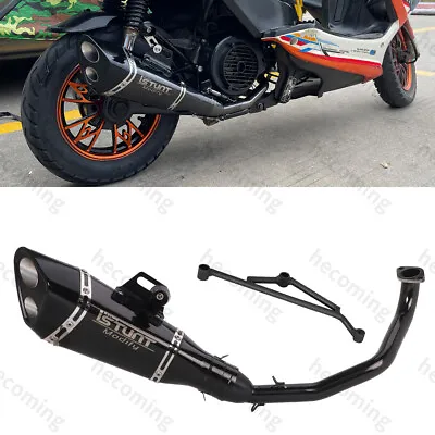 GY6 Engine 125cc 150cc Gy6 Scooter Full Exhaust System Moped ATV Exhaust Baffle • $106.89