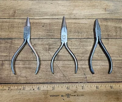 ANTIQUE Tools Miniature PLIERS Mixed LOT VINTAGE Machinist JEWELERS  ☆Sweden/USA • $0.99