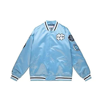 Men's Mitchell & Ness Light Blue NCAA UNC Champ City Heavyweight Jacket • $174.95