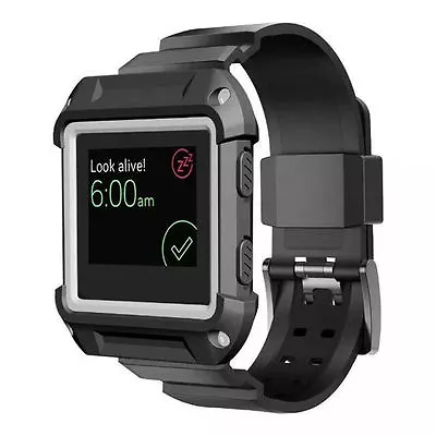 $10.96 • Buy White Rugged Protective Case Silicone Wrist Strap Band For Fit Bit Blaze Watch