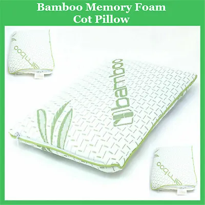 Cot Bed Pillow Bamboo Memory Foam Baby Toddler Kids Pillows Soft Anti Allergenic • £7.99
