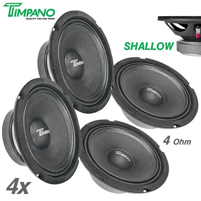 4x Timpano 6.5″ Car Audio Speakers TPT-M6-4 OEM Replacement 800 Watts 4 Ohm • $69.90