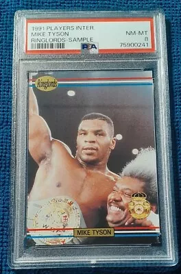 1991 Players International Mike Tyson PSA 8 NmMt  Rare  Ringlords Sample POP 203 • $200