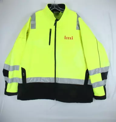 Max Hi-Viz Softshell Jacket Mens 4XLT Yellow IMI Employee Replacement Workwear • $22.49