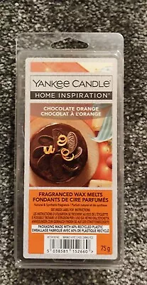 YANKEE CANDLE HOME INSPIRATION FRAGRANCED WAX MELT MELTS 75g - CHOCOLATE ORANGE  • £6.99