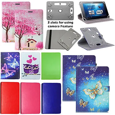 For Universal 7  8  10  Inch Tablet PU Leather Shockproof Stand Folio Case Cover • £3.49