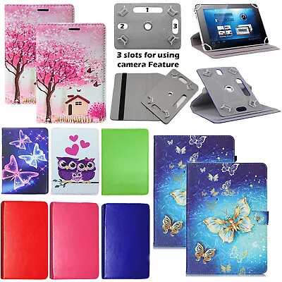 For Universal 7  8  10  Inch Tablet PU Leather Shockproof Stand Folio Case Cover • £5.99
