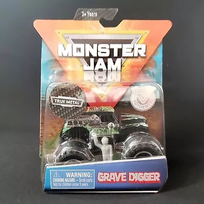 Spin Monster Jam 1:64 Black Grave Digger Diecast Truck With Figure • $15.99